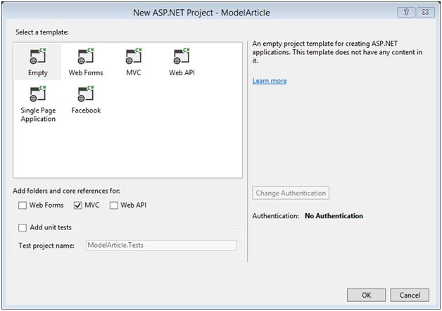  create an ASP.Net Project 